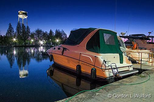 First Boats In The Basin_DSCF02695-700.jpg - Photographed along the Rideau Canal Waterway at first light in Smiths Falls, Ontario, Canada.